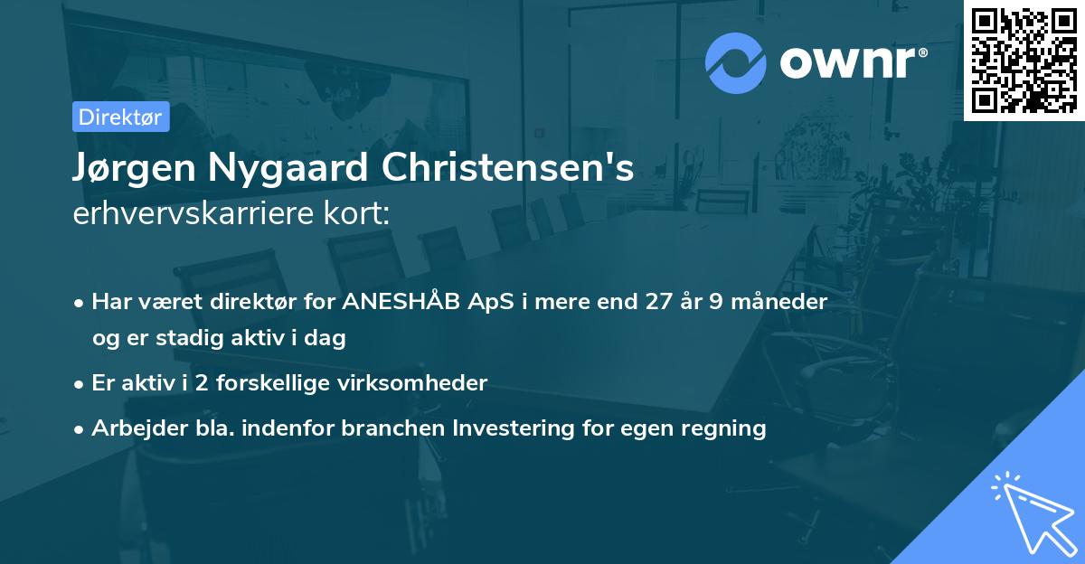 Jørgen Nygaard Christensen's erhvervskarriere kort