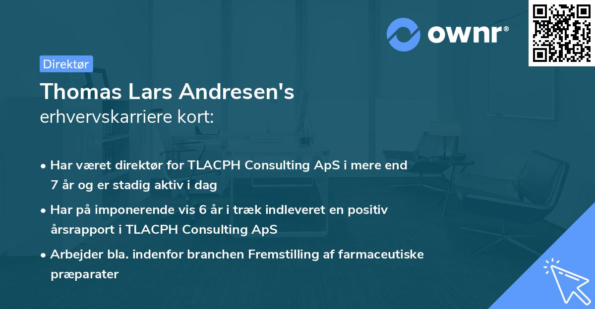 Thomas Lars Andresen's erhvervskarriere kort