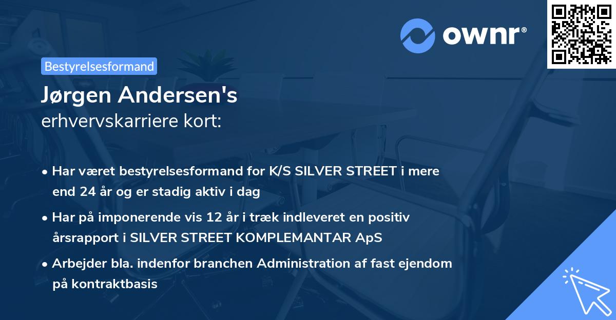 Jørgen Andersen's erhvervskarriere kort
