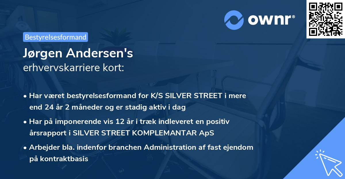 Jørgen Andersen's erhvervskarriere kort