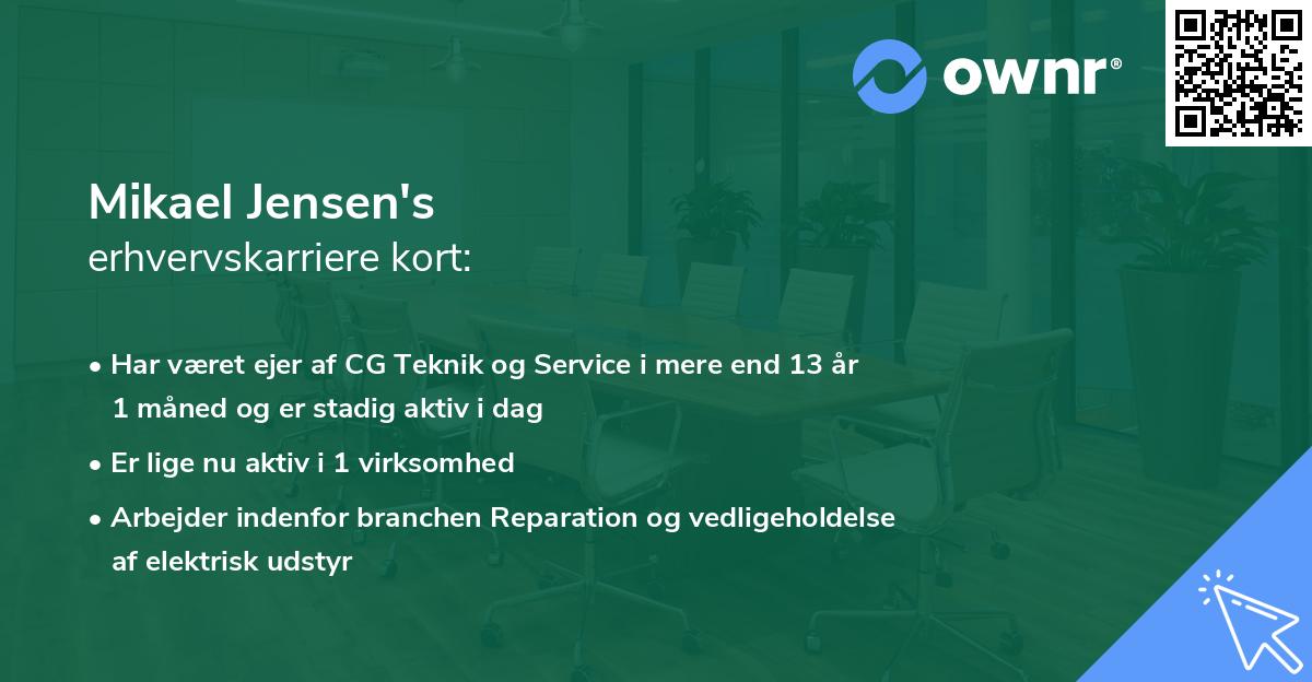 Mikael Jensen's erhvervskarriere kort