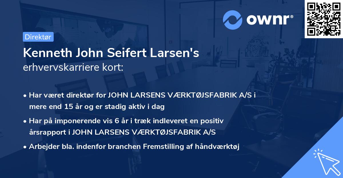 Kenneth John Seifert Larsen's erhvervskarriere kort