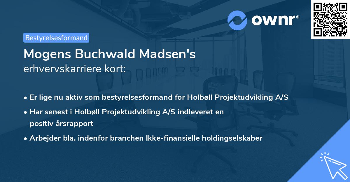 Mogens Buchwald Madsen's erhvervskarriere kort