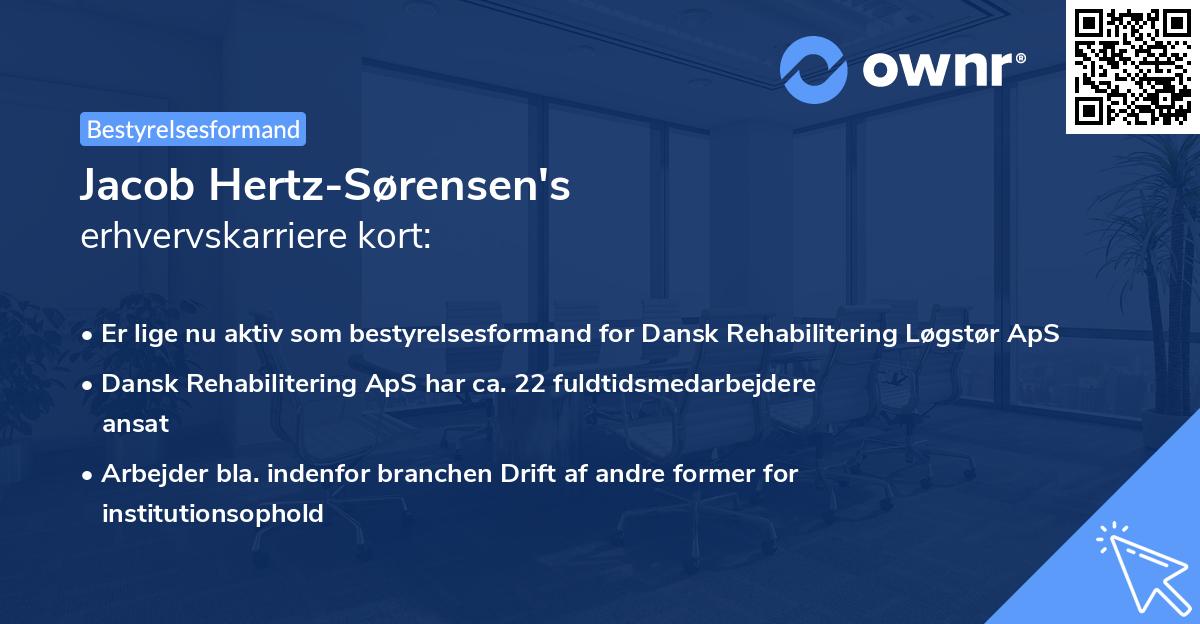 Jacob Hertz-Sørensen's erhvervskarriere kort