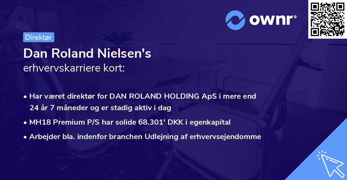 Dan Roland Nielsen's erhvervskarriere kort
