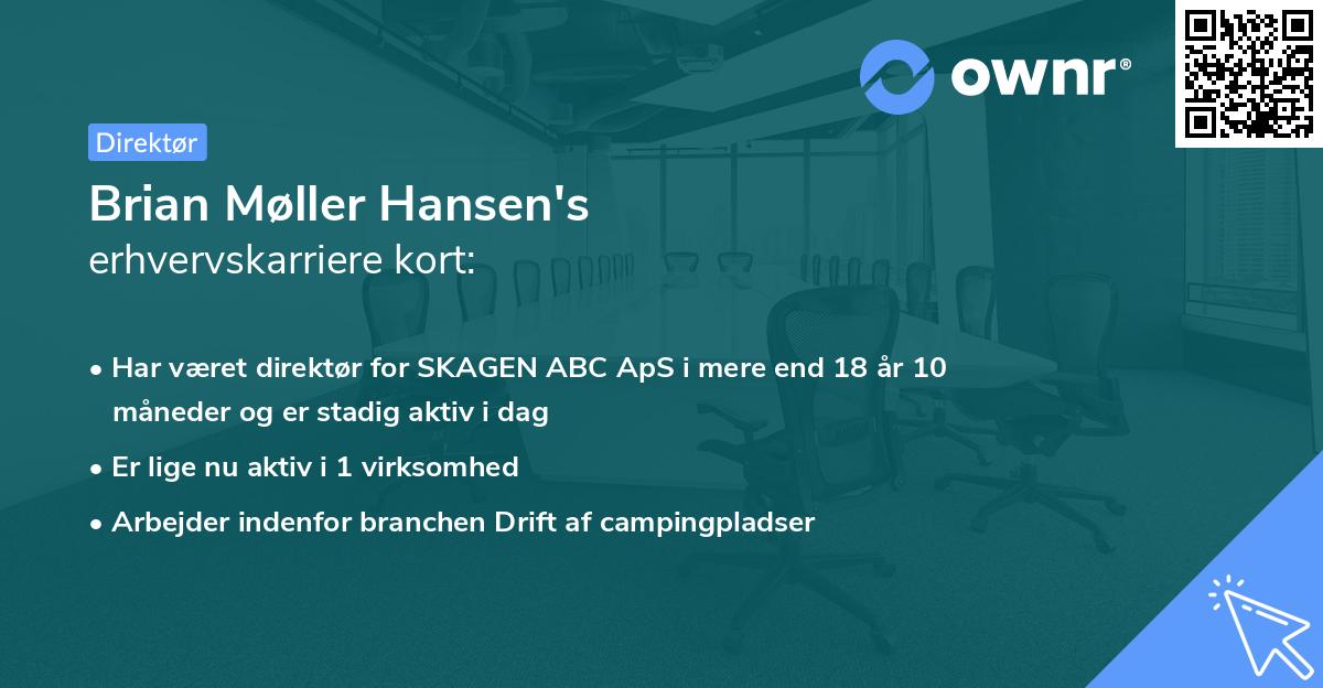 Brian Møller Hansen's erhvervskarriere kort