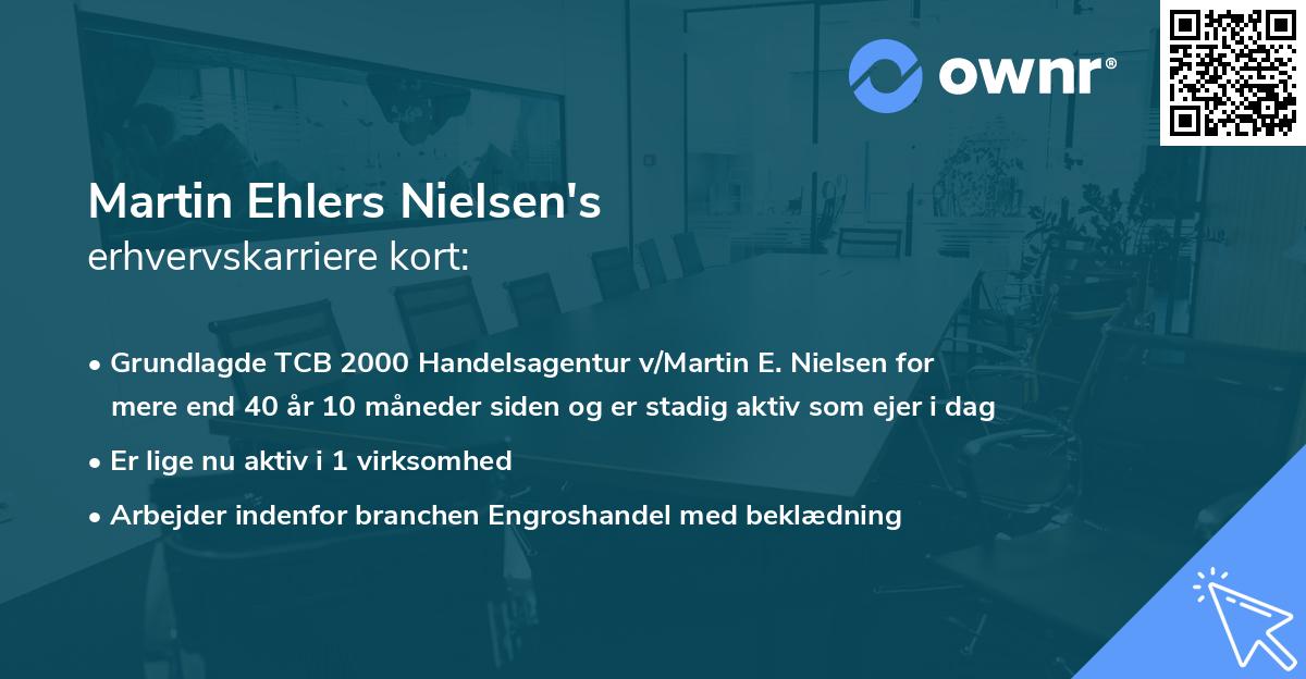 Martin Ehlers Nielsen's erhvervskarriere kort