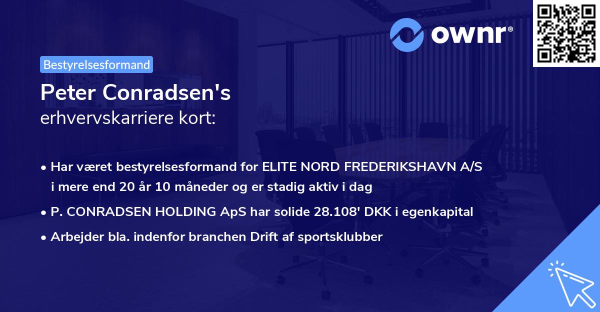 Peter Conradsen's erhvervskarriere kort