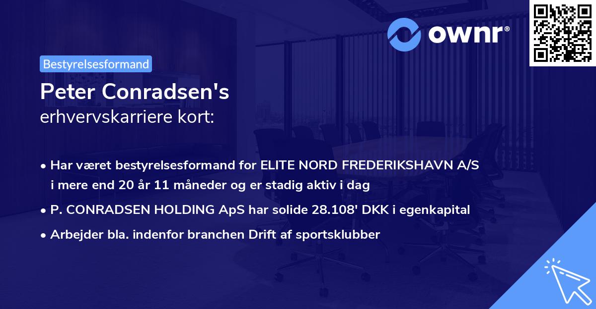 Peter Conradsen's erhvervskarriere kort