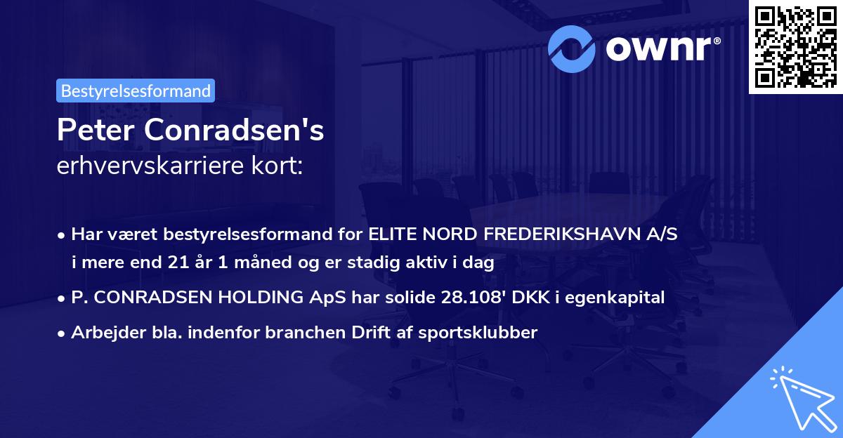 Peter Conradsen's erhvervskarriere kort