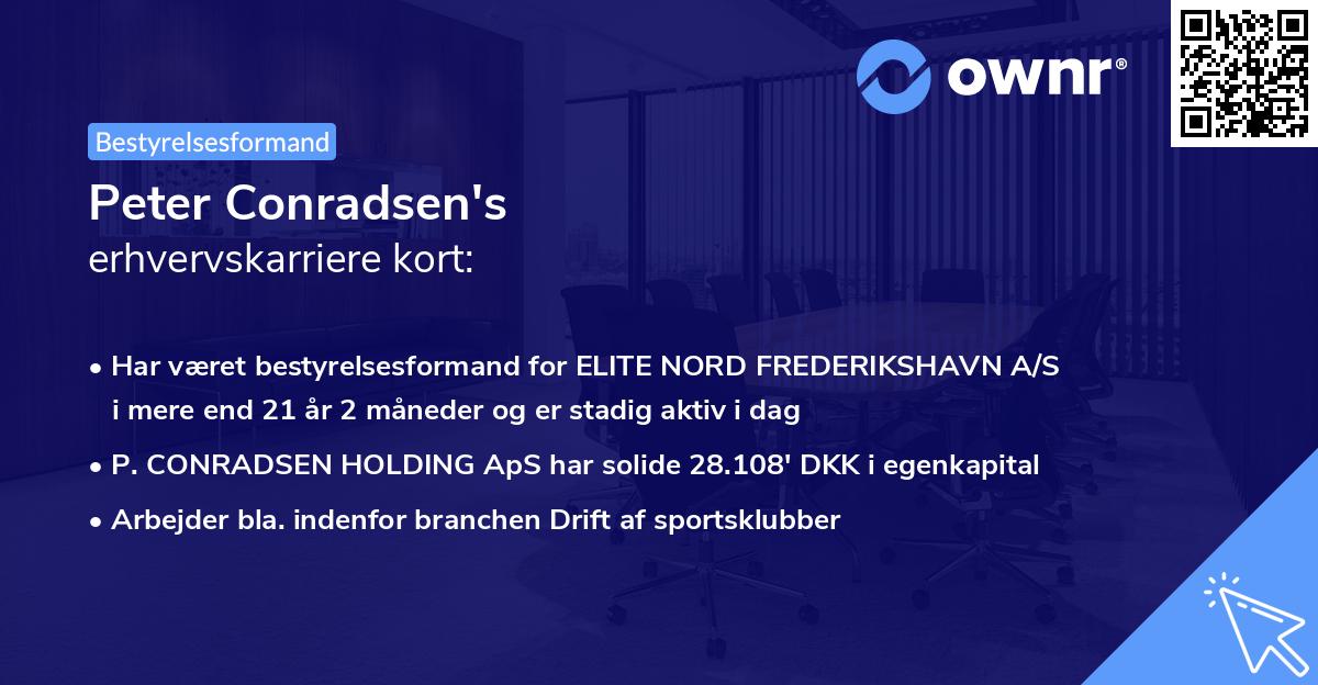 Peter Conradsen's erhvervskarriere kort