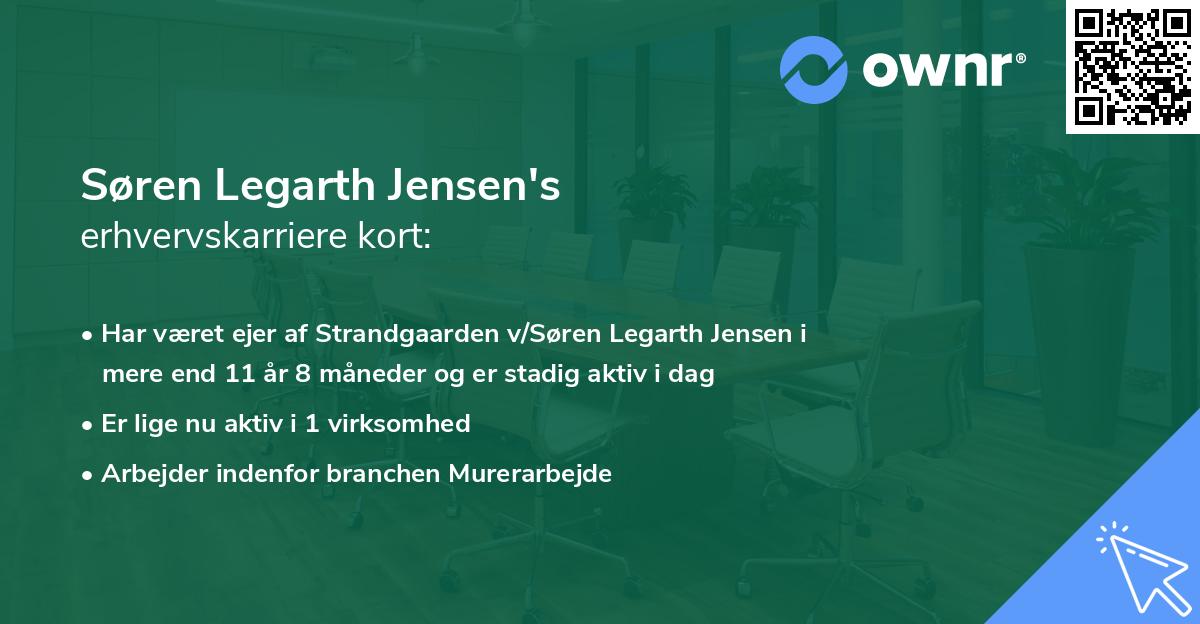 Søren Legarth Jensen's erhvervskarriere kort