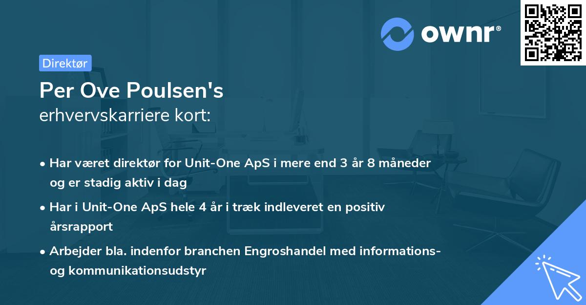 Per Ove Poulsen's erhvervskarriere kort
