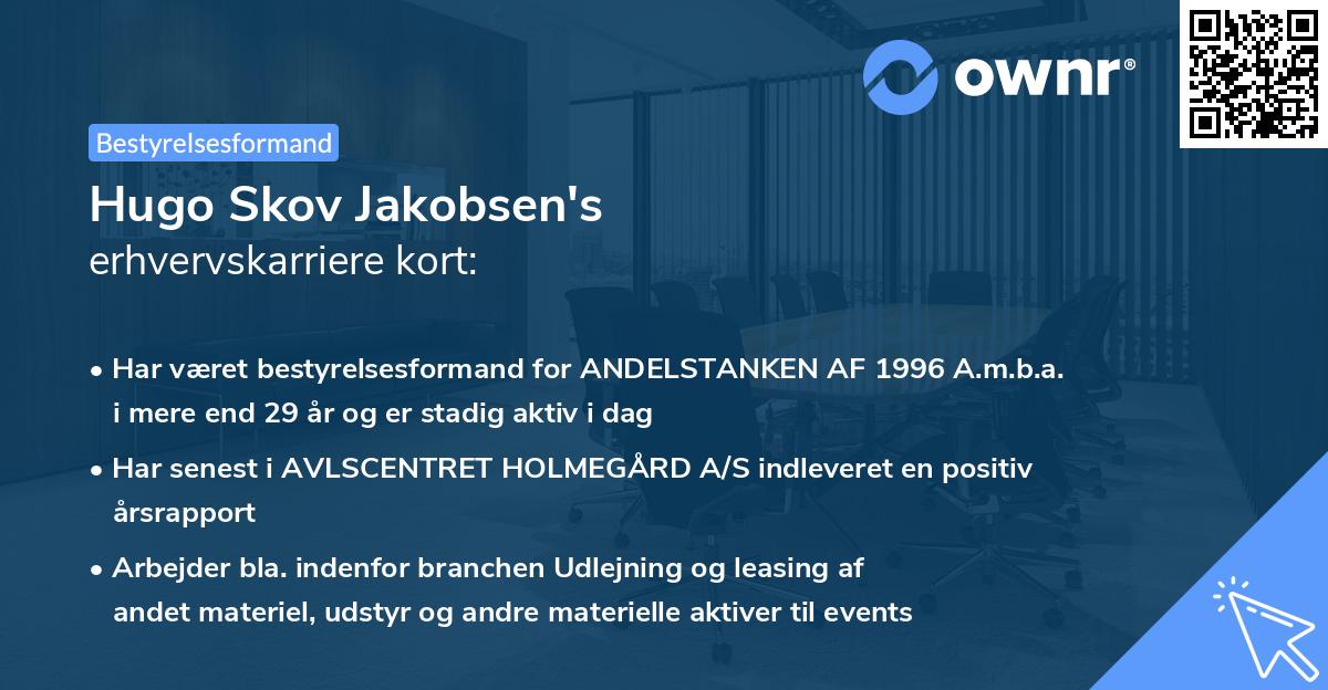 Hugo Skov Jakobsen's erhvervskarriere kort