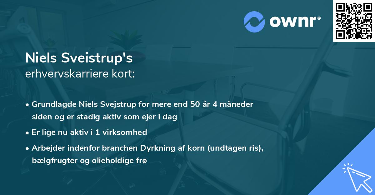 Niels Sveistrup's erhvervskarriere kort
