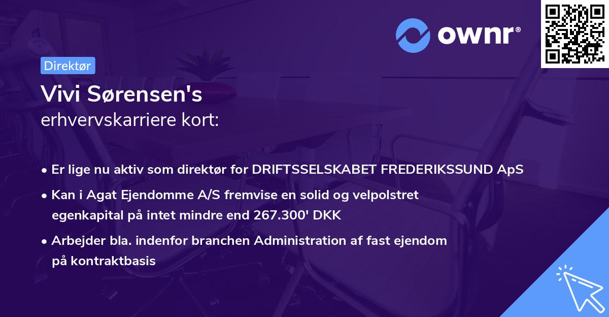 Vivi Sørensen's erhvervskarriere kort