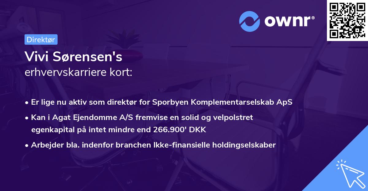 Vivi Sørensen's erhvervskarriere kort