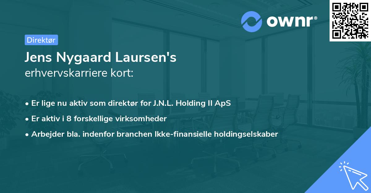 Jens Nygaard Laursen's erhvervskarriere kort