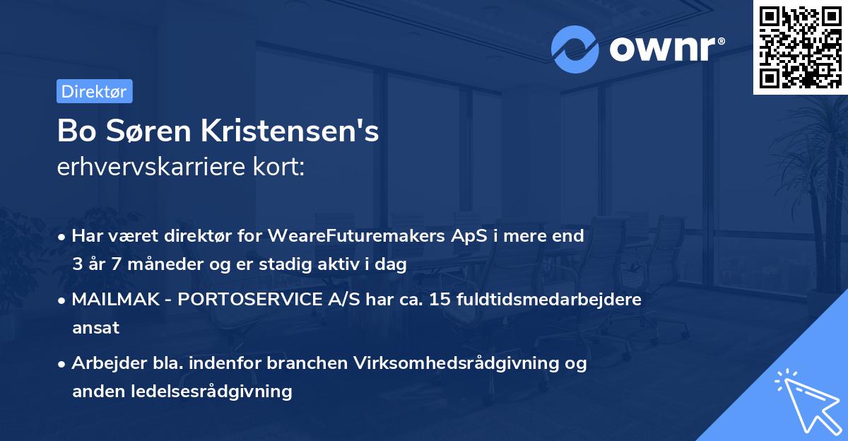 Bo Søren Kristensen's erhvervskarriere kort