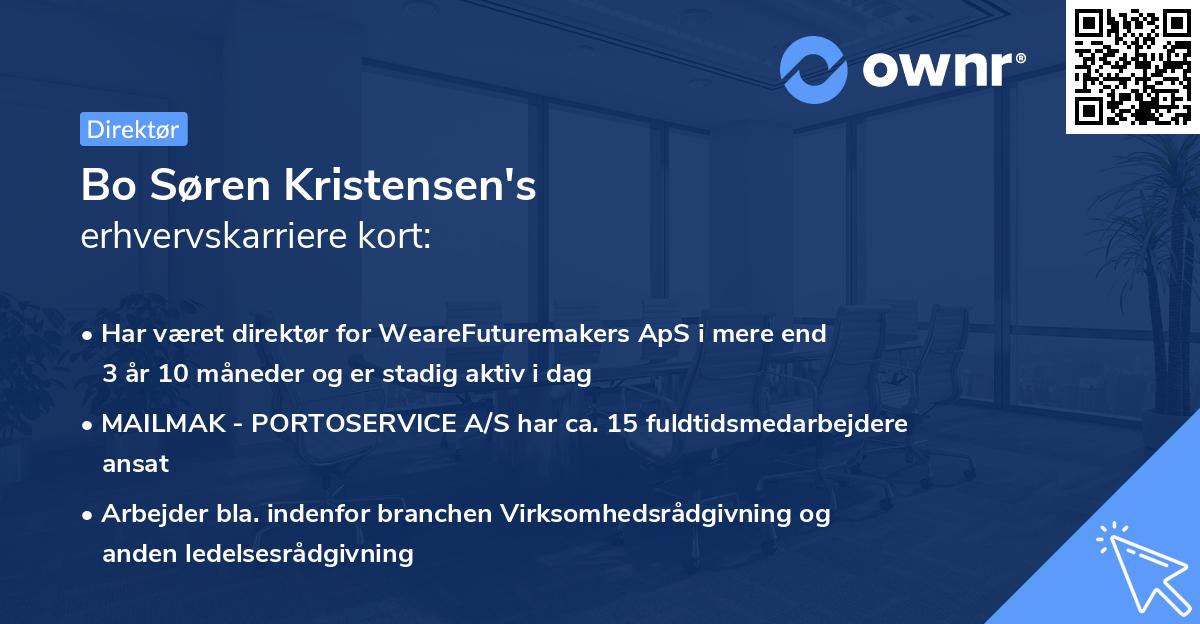 Bo Søren Kristensen's erhvervskarriere kort