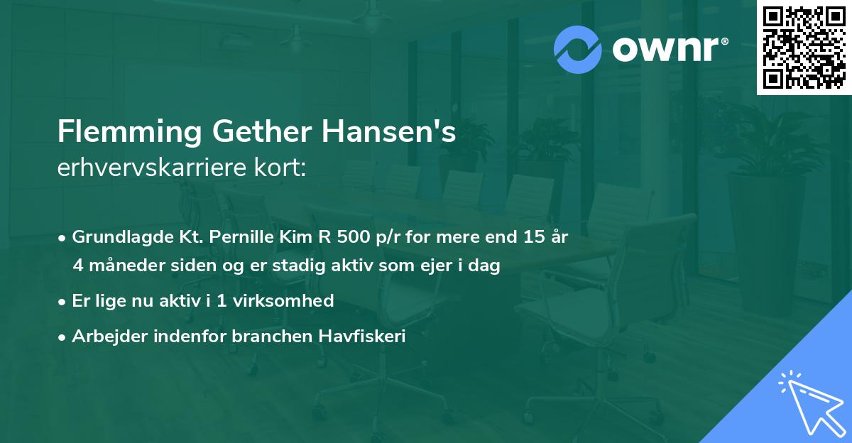 Flemming Gether Hansen's erhvervskarriere kort