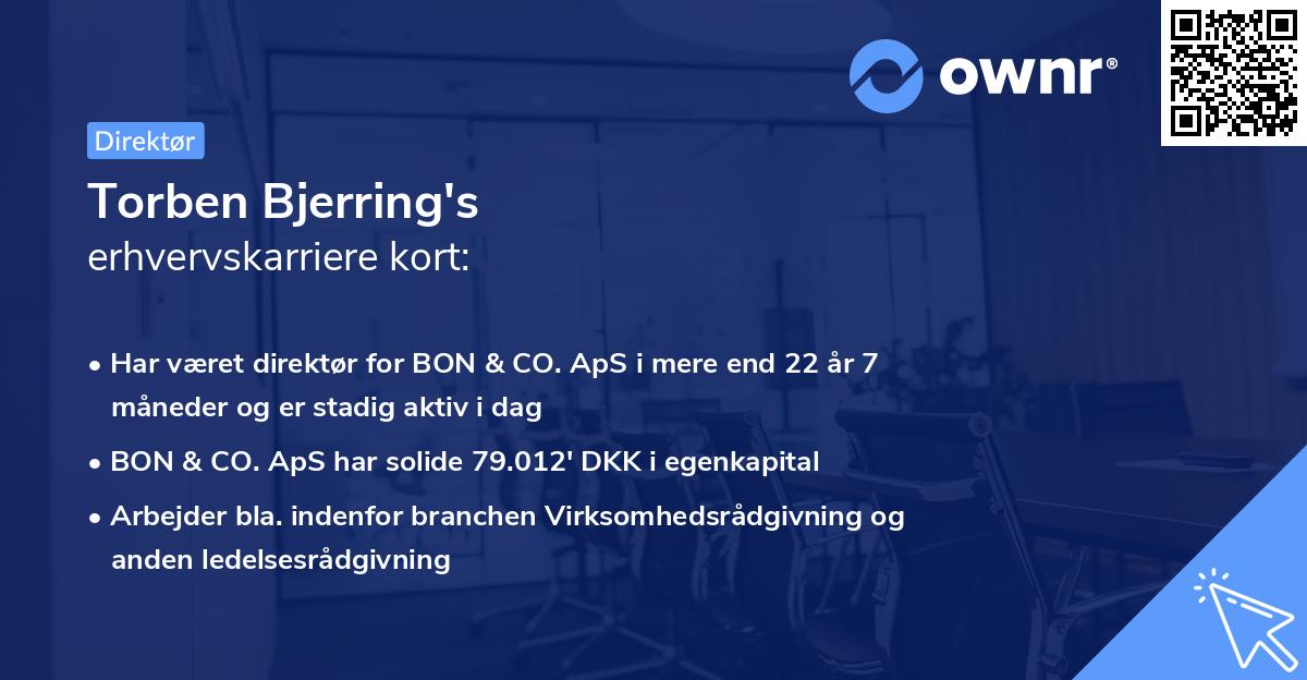 Torben Bjerring's erhvervskarriere kort