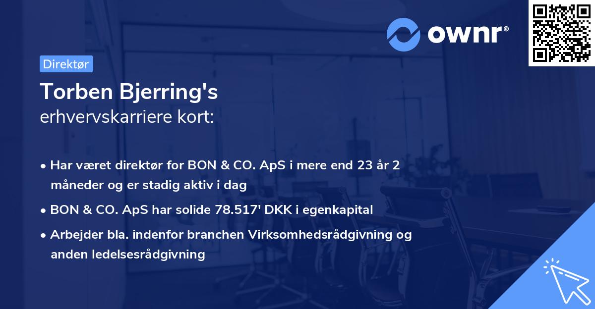 Torben Bjerring's erhvervskarriere kort