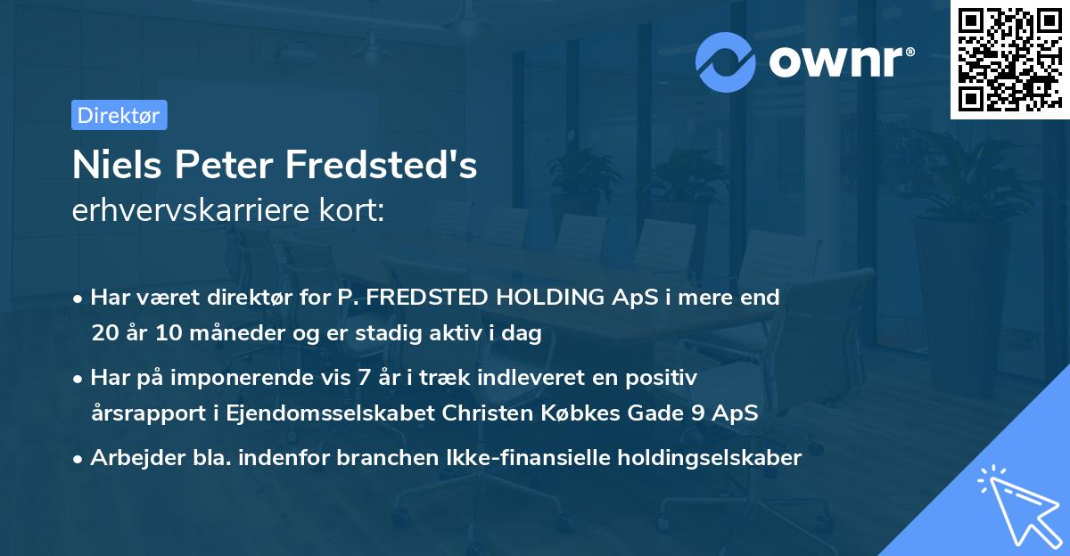 Niels Peter Fredsted's erhvervskarriere kort