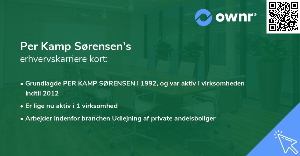 Per Kamp Sørensen's erhvervskarriere kort
