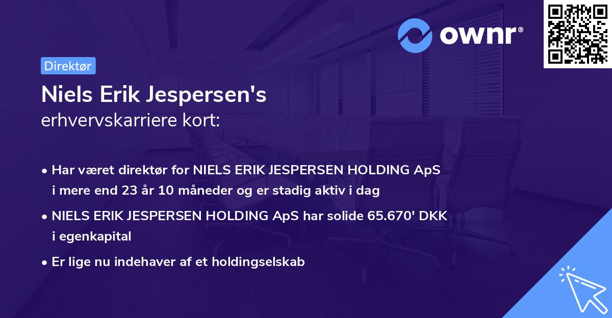 Niels Erik Jespersen's erhvervskarriere kort