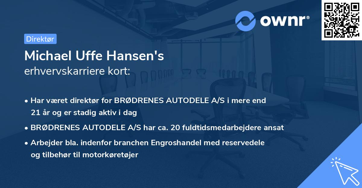 Michael Uffe Hansen's erhvervskarriere kort