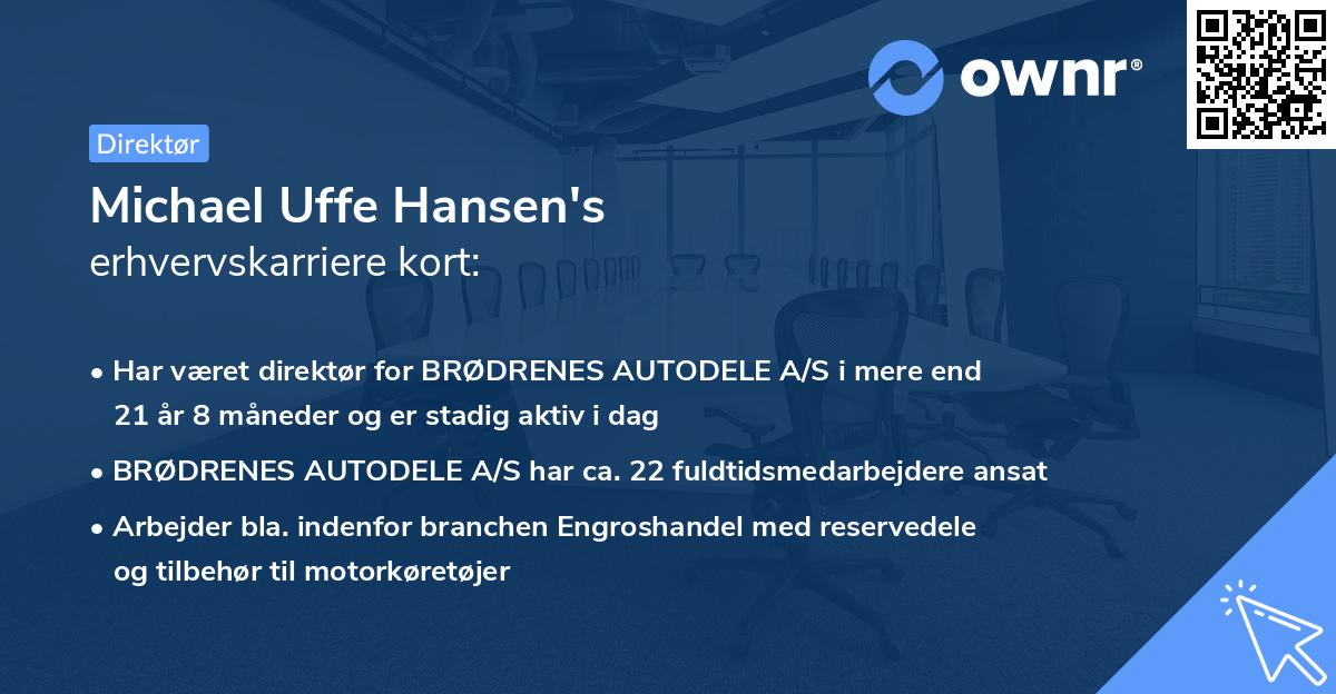 Michael Uffe Hansen's erhvervskarriere kort
