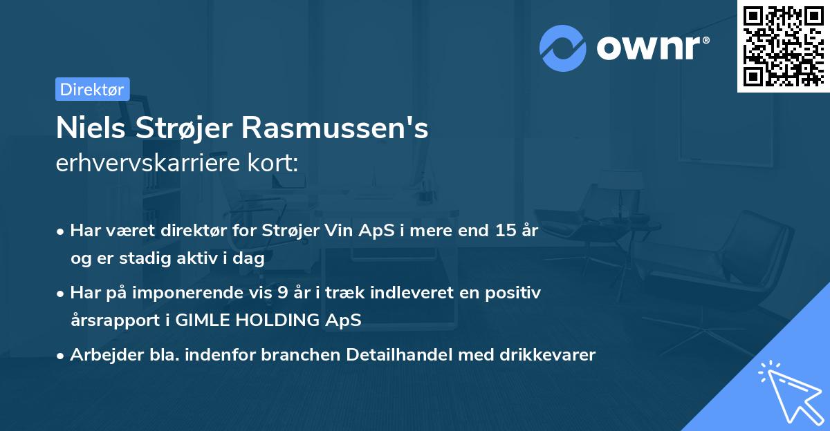 Niels Strøjer Rasmussen's erhvervskarriere kort