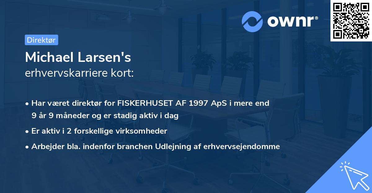 Michael Larsen's erhvervskarriere kort
