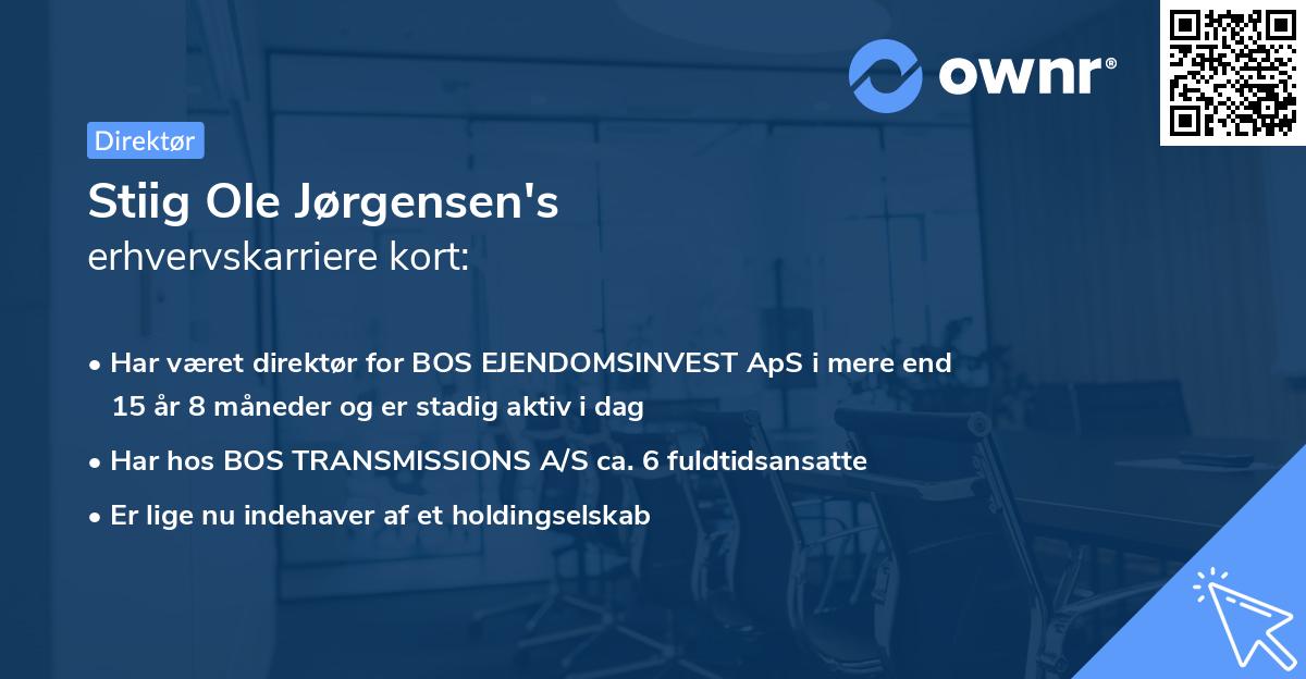 Stiig Ole Jørgensen's erhvervskarriere kort