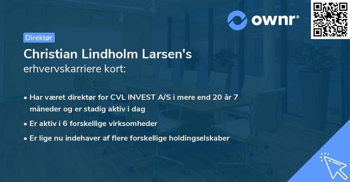 Christian Lindholm Larsen's erhvervskarriere kort