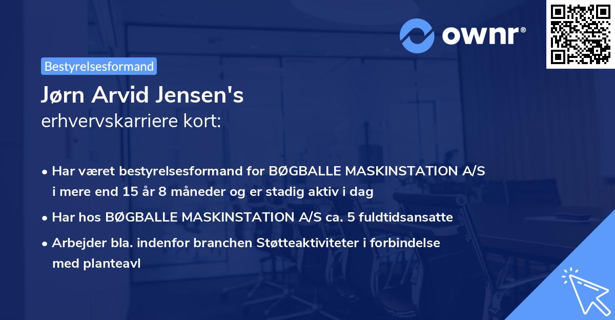 Jørn Arvid Jensen's erhvervskarriere kort