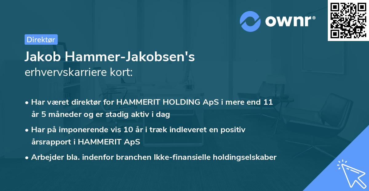 Jakob Hammer-Jakobsen's erhvervskarriere kort