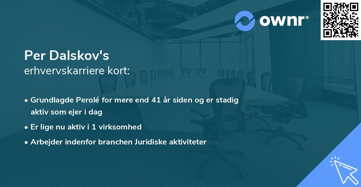 Per Dalskov's erhvervskarriere kort