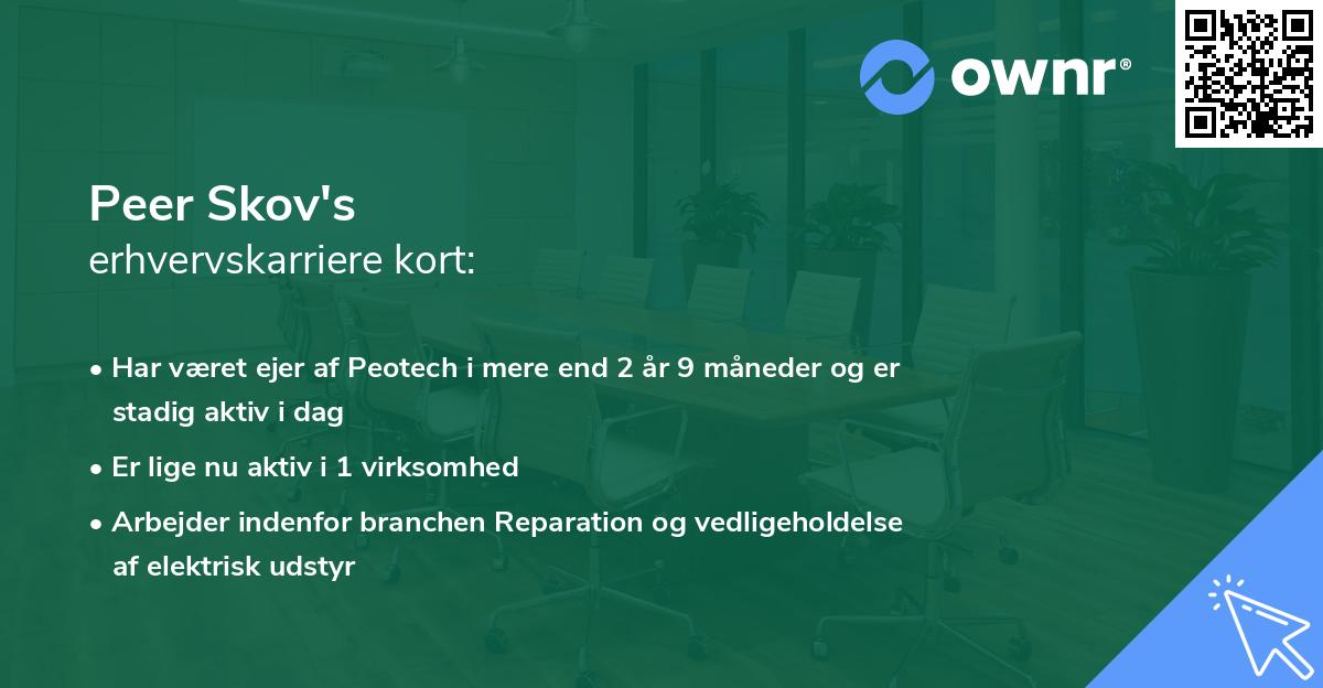 Peer Skov's erhvervskarriere kort