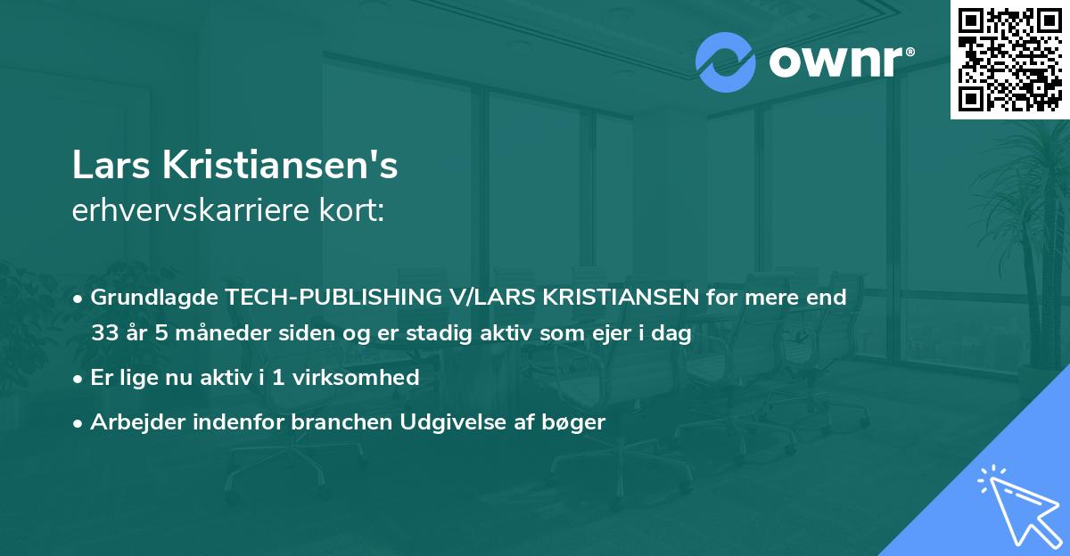 Lars Kristiansen's erhvervskarriere kort