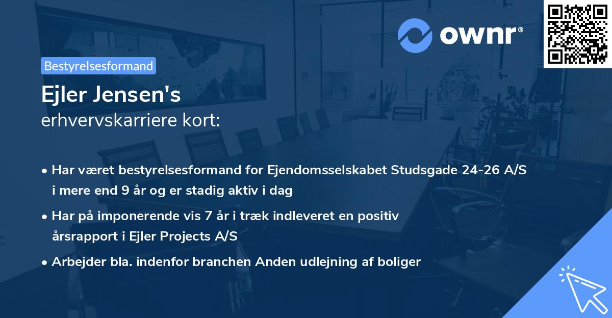 Ejler Jensen's erhvervskarriere kort