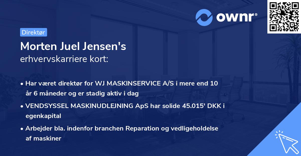 Morten Juel Jensen's erhvervskarriere kort