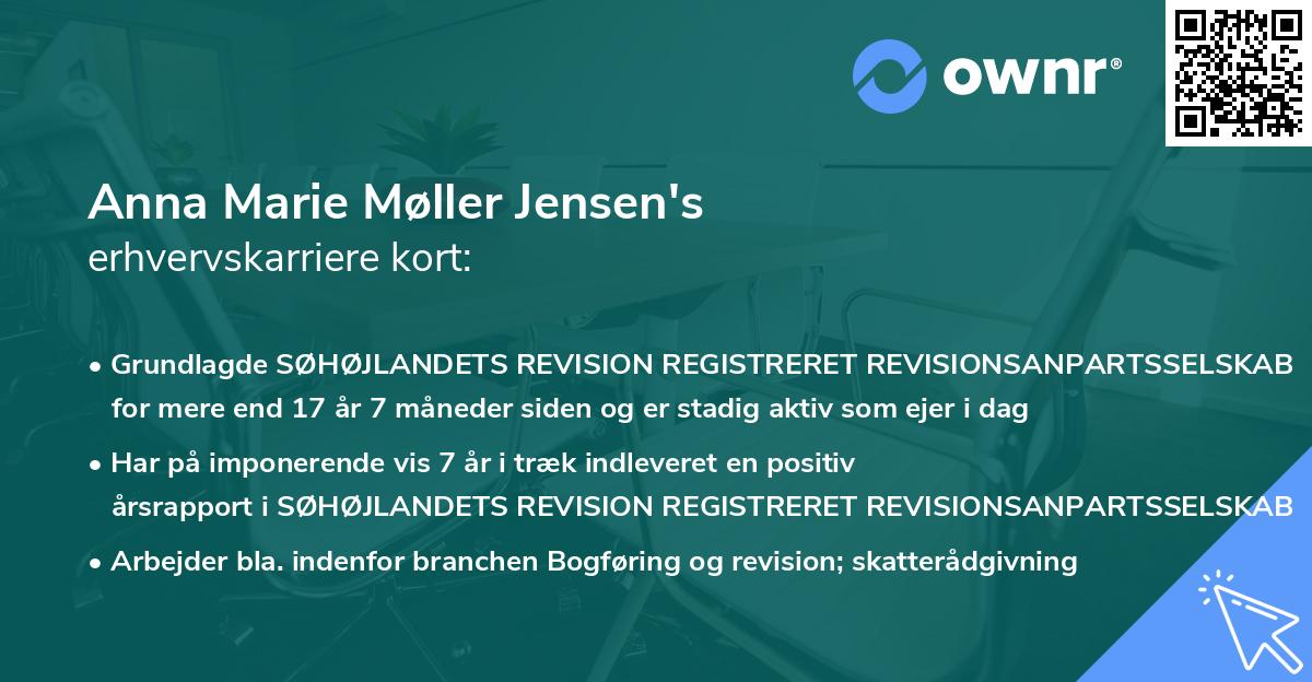 Anna Marie Møller Jensen's erhvervskarriere kort