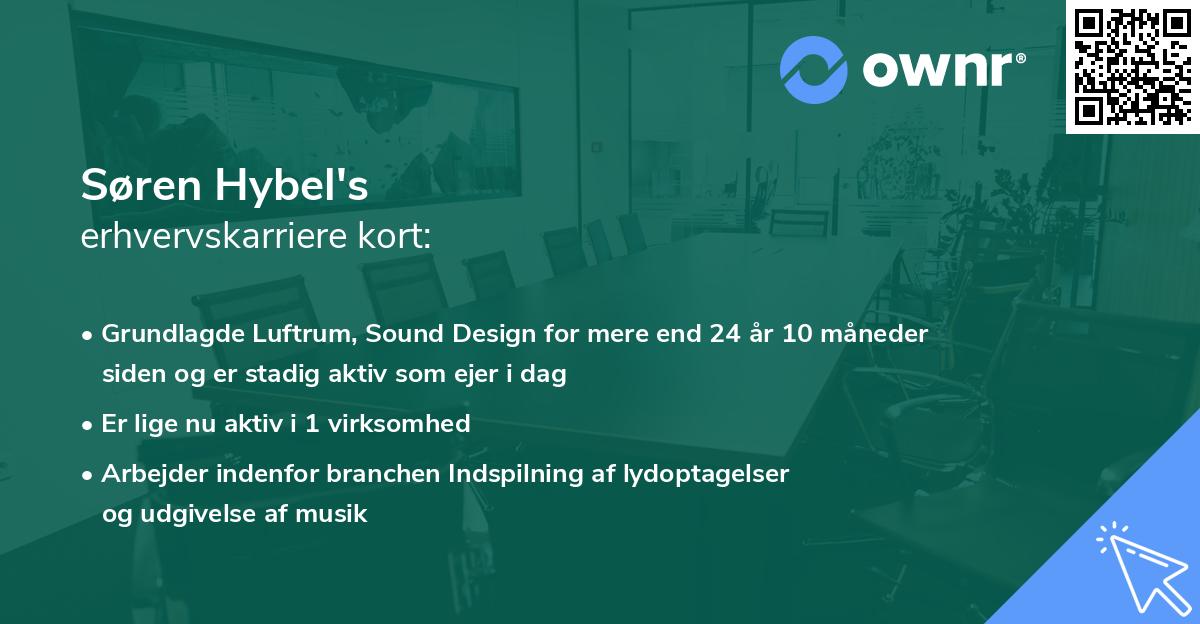 Søren Hybel's erhvervskarriere kort