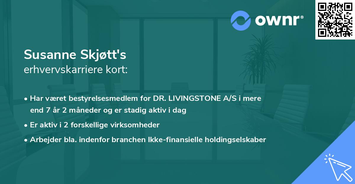 Susanne Skjøtt's erhvervskarriere kort