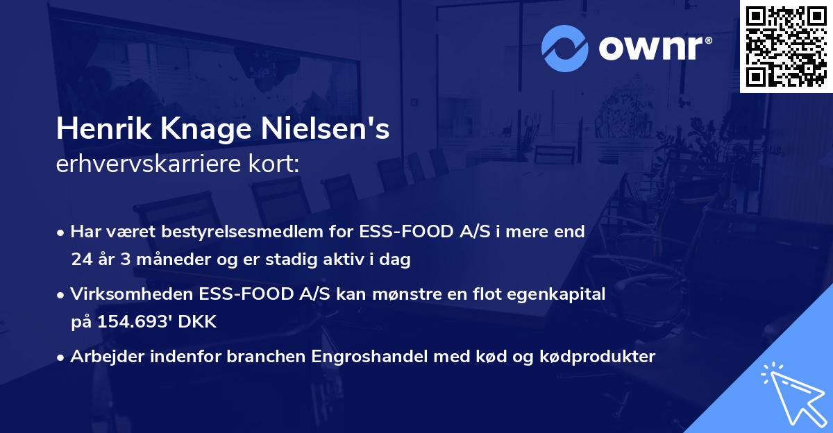 Henrik Knage Nielsen's erhvervskarriere kort