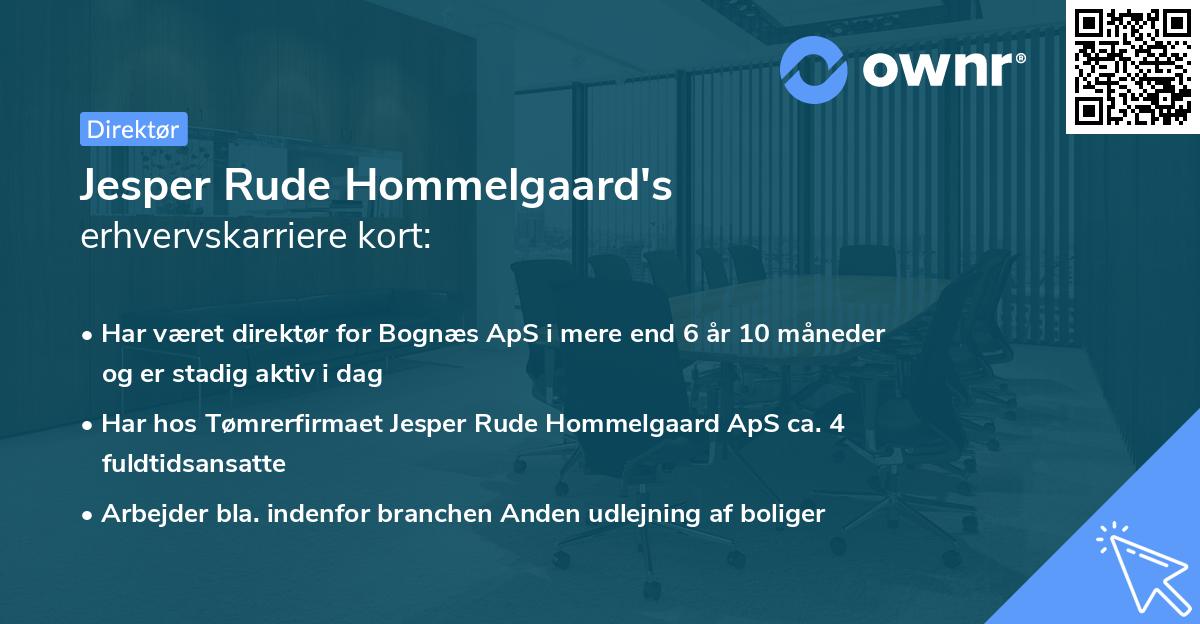 Jesper Rude Hommelgaard's erhvervskarriere kort