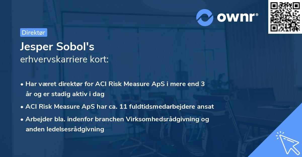 Jesper Sobol's erhvervskarriere kort