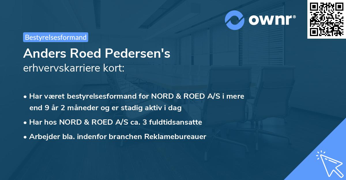 Anders Roed Pedersen's erhvervskarriere kort